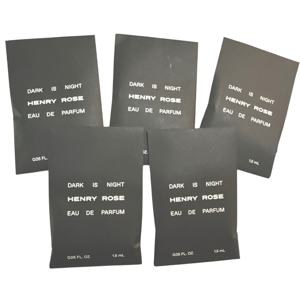 Henry Rose DARK is NIGHT Eau De Parfum mini Spray Lot Of 5‎ 1.5ml NEW SEALED